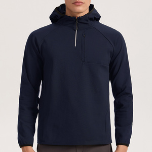 1/4 Zip Thể Thao Trùm đầu Áo Khoác Nhanh Chóng Khô Ngoài Trời Áo Khoác Thể Thao Bán Buôn Chạy Áo Khoác Cho Nam Giới - Product Image 3