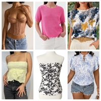 Vente directe du fabricant, vente en gros, hauts d'été pour femmes de haute qualité, style tendance, expédition aléatoire des stocks