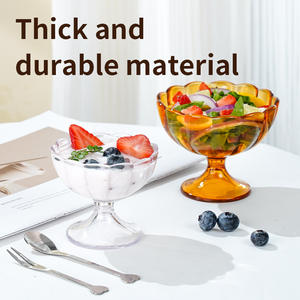 PC Plástico Postre Helado Durable Resistente a altas temperaturas Grado alimenticio Taza reutilizable - Product Image 5