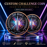 Médaille commémorative de collection spéciale 3D en cuivre fin 999 de 1 oz, en forme de balle, avec relief haut et finition UV anti-décoloration