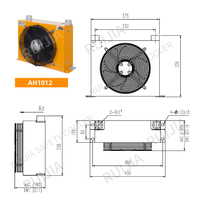 Radiator Mesin Industri 100 Liter Ah1012t-ca Pendingin Oli Hidrolik dengan Kipas 24v Penukar Panas
