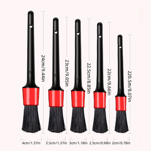 Super Promotion Lot de 5 Brosses de Nettoyage Automobile Pointues en Fil Plastique pour <span class=keywords><strong>Lavage</strong></span> de <span class=keywords><strong>Voiture</strong></span>, Détailing Intérieur, Jantes et Réservoir de Carburant - Product Image 5