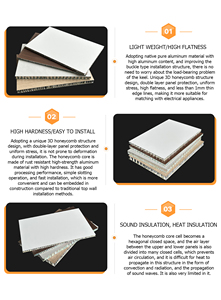 Panneau mural intrieur en <span class=keywords><strong>aluminium</strong></span> panneau cellulaire souple rv panneaux en nid d'abeille <span class=keywords><strong>plaque</strong></span> marbr en cristal de carbone - Product Image 4