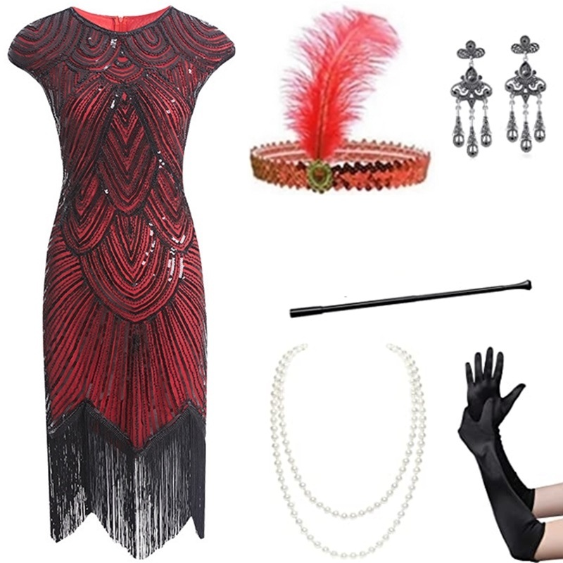 Accessoires de robe rouge