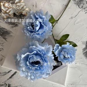 Bouquet de fleurs artificielles Jinxi Blue 30cm-100cm, fleurs en soie, décoration intérieure, ornement de mariage - Product Image 2