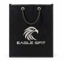 Sac de shopping écologique recyclable en non-tissé floqué avec logo personnalisé estampé à chaud argenté, OEM ODM, vente en gros