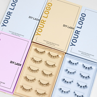 Faux cils 3D en bande, effet naturel, vente en gros, marque privée, avec logo personnalisé