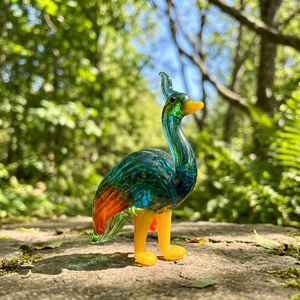 แก้วมูราโนสไตล์เพนนีนกยูงแฮนด์เมดฟิลลิสนกยูงทำในรูปแกะสลักแก้วขนาดเล็กของจีน - Product Image 5