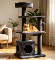 Arbre à chat multi-niveaux avec condo et échelle pour chats d'intérieur, vente en gros, OEM, logo personnalisé, marque privée, fournisseur pour animaux de compagnie, commande en gros, MOQ