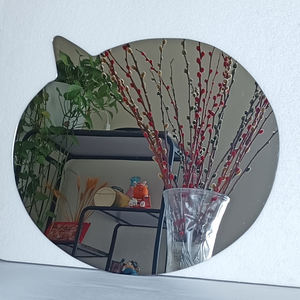 อะคริลิคนาฬิกาติดผนังกระจกแบบ3D วัสดุสีโรสโกลด์ทรงสี่เหลี่ยมแผ่นกระจกแบบทางเดียวสำหรับตกแต่งโต๊ะ - Product Image 5