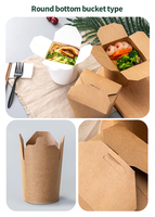 Boîte à pâtes 16oz 26oz 32oz 64oz blanc personnalisé Togo Kraft à emporter nouilles chinoises à emporter emballage boîte de nouilles avec poignée