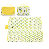 Tapis de pique-nique pliable en tissu Oxford imperméable et durable avec logo personnalisé pour l'été, idéal pour la plage, les voyages, le camping, le parc et la randonnée