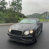 Nouveau kit carrosserie large MSY riveté en fibre de carbone pour Bentley Continental GT 2009-2018, comprenant un capot moteur inférieur et un aileron arrière.