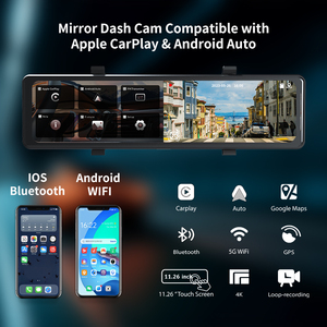 Rétroviseur de voiture 12 pouces Dvr <span class=keywords><strong>Smart</strong></span> Adas 4k Carplay Android Auto Rétroviseur Caméra Double Camara Wifi 4K Dashcam - Product Image 2