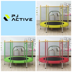 Petit trampoline rond pour enfants PINJIAN Factory Direct Trampoline d'intérieur de 1m avec filets de protection - Product Image 3