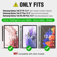 Keyboard Lepas Pasang Nillkin untuk Samsung Tab S8+ S7+ S7FE Dengan Penutup Kamera dan Touchpad, Casing Keyboard S8