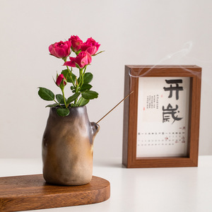 Mini petits vases à fleurs en <span class=keywords><strong>poterie</strong></span> traditionnel Zen Wabi Sabi japonais <span class=keywords><strong>Ikebana</strong></span> Vase en céramique de Style rétro - Product Image 1
