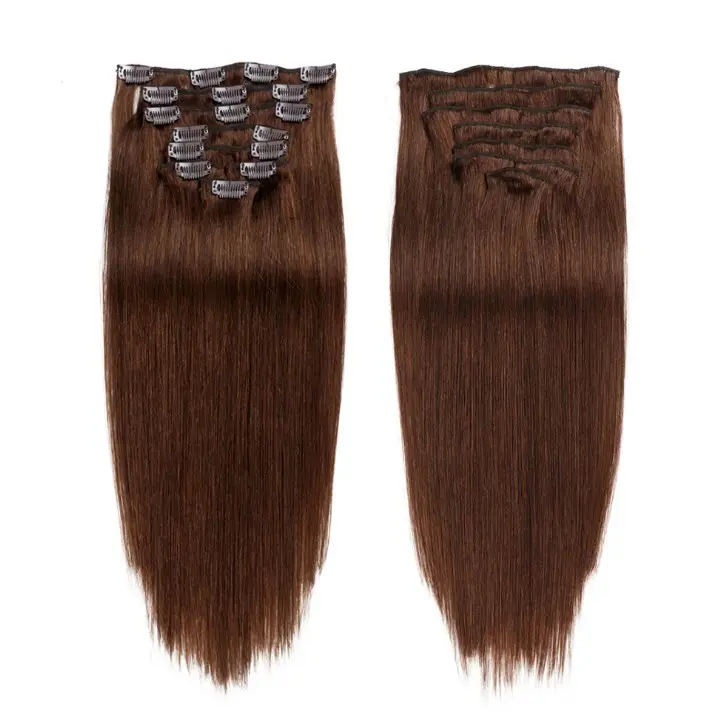 Popular virgin hair style product factory direct supplier top quality clip in hair extension