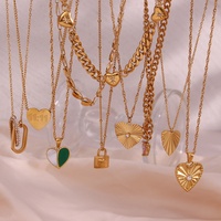 Dreamshow Bijoux en gros Accessoires pour femmes Forme de cœur Acier inoxydable Ensembles de bijoux de Dubaï