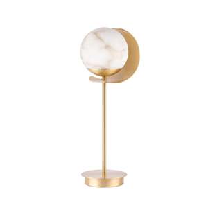 Creative <b>Round</b> Marble <b>Table</b> Lamp E27 LED Eye Caring <b>Bedside</b> Bedroom Light - Product Image 2
