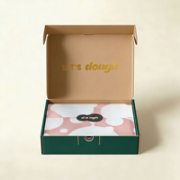Boîte d'emballage alimentaire pliable personnalisée pour pâtisserie, boîte d'emballage pour brownies, boîte en papier recyclable pour desserts, beignets, gaufres, biscuits