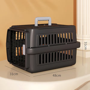 Cage de transport PP Kennels Classic avec fermeture à bouton, <span class=keywords><strong>porte</strong></span> en fil métallique roulante, pour <span class=keywords><strong>chat</strong></span> et chien, approuvée par les compagnies <span class=keywords><strong>a</strong></span>ériennes, durable, écologique, luxueuse - Product Image 4