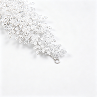 Élégante Tiare de Fée des Forêts en Cristal, Serre-tête Scintillant en Forme de Feuille, Accessoire de Cheveux pour Mariage, Bal de Promo et Concours de Beauté