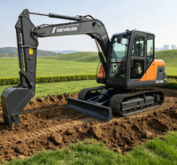 Nouvelle pelle sur chenilles Develon DX80D à faible consommation de carburant, petite machine de construction, fournie directement par l'usine