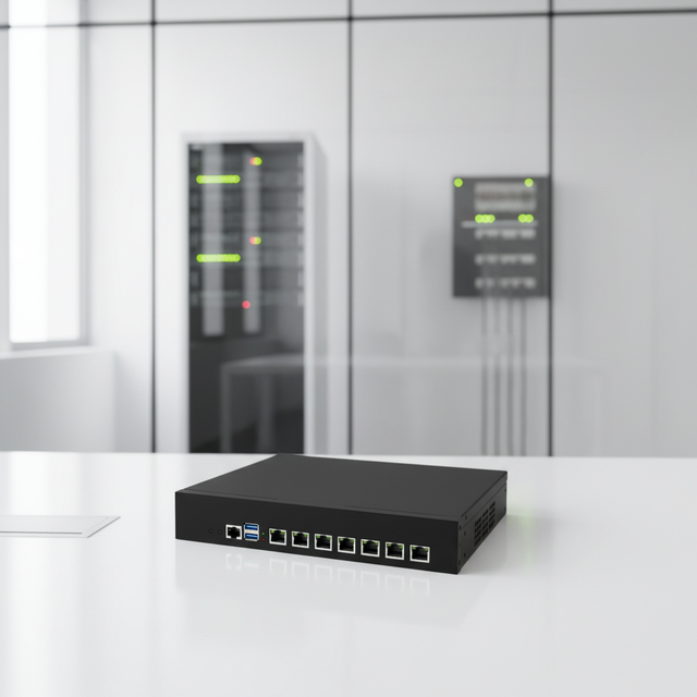Fanless Network Appliance Intel N150 6x2.5G I226-V LAN Mini PC DDR5 Industrial Firewall Router PC for OPNsense pfSense