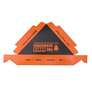 Scatola Pieghevole Personalizzata con Logo Stampato in Carta Artistica per Imballaggio Alimentare Monouso di <span class=keywords><strong>Pizza</strong></span>, Sandwich e Torte - Product Image 5