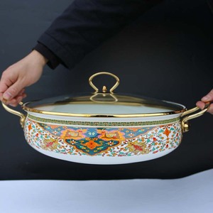 Toptan Metal Deniz Ürünleri Pişirme Emaye Tencere Seti, Ev Tipi Çorba Tenceresi, Deniz Ürünleri Kızartma Tenceresi, Gazlı ve İndüksiyonlu Ocaklara Uygun - Product Image 2