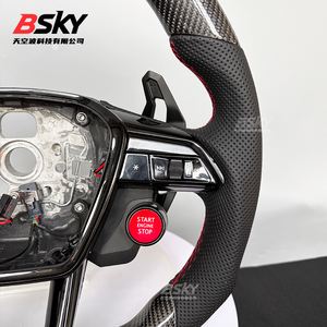 <span class=keywords><strong>Volante</strong></span> de Fibra de Carbono con Botón de Encendido para <span class=keywords><strong>Audi</strong></span> Q3 Q5 Q6 Q7 Q8 SQ8 A3 <span class=keywords><strong>A4</strong></span> B9 A5 B8 A6 C7 S3 S4 RS3 RS5 RS7 RS6 C8 - Product Image 4