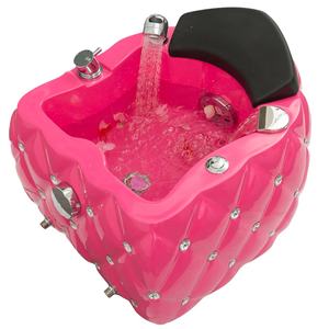 Nouveau design rose en fibre de verre SPA pédicure évier pédicure chaise pédicure bol <span class=keywords><strong>pompe</strong></span> à jet pour spa lavage des pieds en rose - Product Image 2