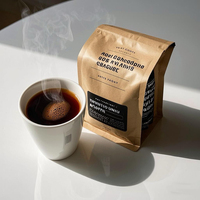 Sachet de café refermable avec fermeture éclair pour le stockage de grains et de poudre de café