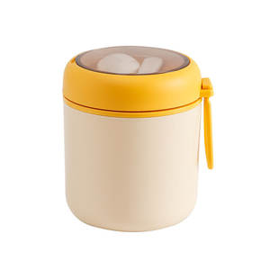 Taza de sopa con diseño de conejo, 530 ml, de acero inoxidable aislado, con tapa y cuchara, taza portátil para estudiantes, regreso a clases - Product Image 2