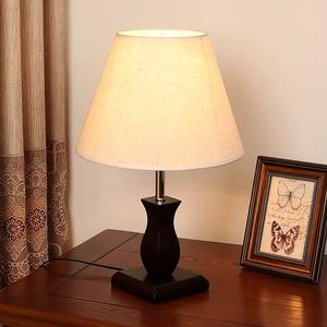 Lampe de table de mariage en bois de style chinois moderne, lampe de chevet rouge romantique, papier AC, cadeau de mariage pour les mariées, décoration de chambre de mariage - Product Image 2