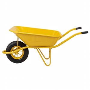 WB6400 Kuwait Saudi Arabia 0.5mm Steel Tray Wheelbarrow 4.00-8 Pneumatic Rubber <b>Wheel</b> Construction Garden <b>Wheel</b> Barrow - Product Image 2