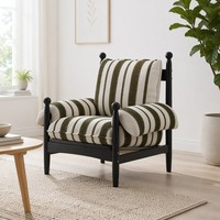 Fauteuil d'appoint Chiwu rétro français pour salon, balcon, chambre à coucher, fauteuil de loisirs luxueux rembourré