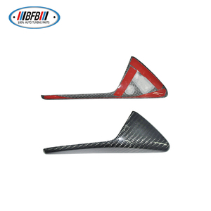 ช่องระบายอากาศด้านข้างสำหรับกล้อง <span class=keywords><strong>Tesla</strong></span> รุ่น<span class=keywords><strong>3</strong></span> S <span class=keywords><strong>X</strong></span> ฝาครอบป้องกันด้านข้าง2ชิ้นคาร์บอนไฟเบอร์แห้งจริง - Product Image 6