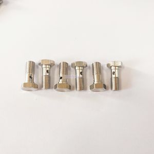 14mm Heagonal 14mm cabeza hexagonal Acero inoxidable métrico M8 M8 * 1 solo <span class=keywords><strong>Banjo</strong></span> ojo freno ajuste perno pernos adaptador - Product Image 4