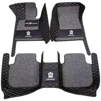 Tapis de sol de voiture de luxe imperméables à double couche en cuir/PVC de 20 mm d'épaisseur, ensemble complet pour ACURA MDX RDX ZDX TSX RL TL CDX TLX
