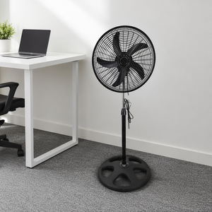High Power <b>18</b>-Inch Adjustable Height Oscillating Pedestal <b>Fan</b> Energy Efficient AC Motor Plastic Base Color Box Packaging - Product Image 3
