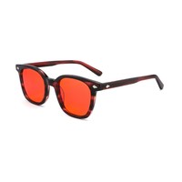 2025 nouveau à la mode Anti-lumière bleue ordinateur lunettes de jeu bleu lumière bloquant Orange lunettes carré acétate cadre rouge bleu
