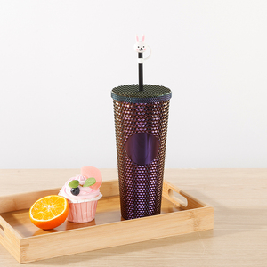 Durian Plastic Bekers Mokken Cadeaus BPA Vrij Ecologisch Bewijsbare Tumbler voor Koude Dranken met Rietje en Deksel voor IJs Koffie Thee Wijn - Product Image 5