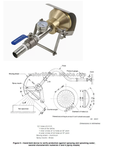 Tiongkok merek Top WALTER perlengkapan tes perlindungan Ingress Nozzle semprotan air genggam IPX3 / IPX4 - Product Image 2