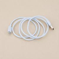 Kabel USB a ke C Tipe C 3A Pengisian Cepat, Berbahan PVC Kepang dengan Konduktor Tembaga Murni untuk Ponsel Android, Laris Terjual