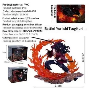 Statua Modello in PVC <span class=keywords><strong>Demon</strong></span> <span class=keywords><strong>Slayer</strong></span> GK Battaglia Feroce, Figura Kokushibo Edizione Battaglia Kizuki Yori Versione Espositiva Decorazione da Collezione - Product Image 3