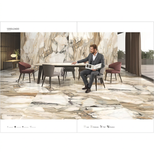 Losas de porcelana pulida Satuario Himalaya de 1200x2400 mm para decoración de interiores y paredes de alta gama - Product Image 5
