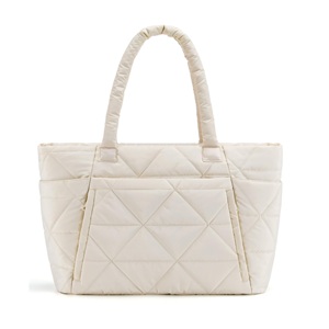 กระเป๋าโท้ทผ้าขนเป็ดบุนวมใต้วงแขนสำหรับผู้หญิงกระเป๋าใส่ของไปเรียนแบบเรียบง่ายสำหรับเดินทางและธุรกิจ - Product Image 1