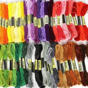 Fil à broder <span class=keywords><strong>DMC</strong></span>, couleur arc-en-ciel, 50 écheveaux par paquet, fils pour point de croix, bracelets d'amitié, artisanat pour débutants - Product Image 3